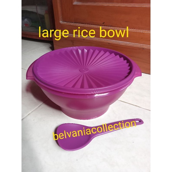 Jual Wadah nasi large rice bowl 3.5 liter tupperware + spoon Shopee