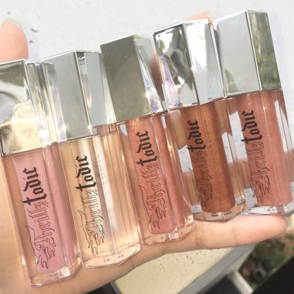 Jual [KODE F4078] Lip gloss bening clear shimmer copper shine glitter