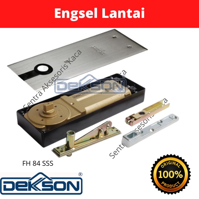 Jual Floor Hinge Dekkson/Engsel Lantai FH 84 SSS Set Komplit + Stang