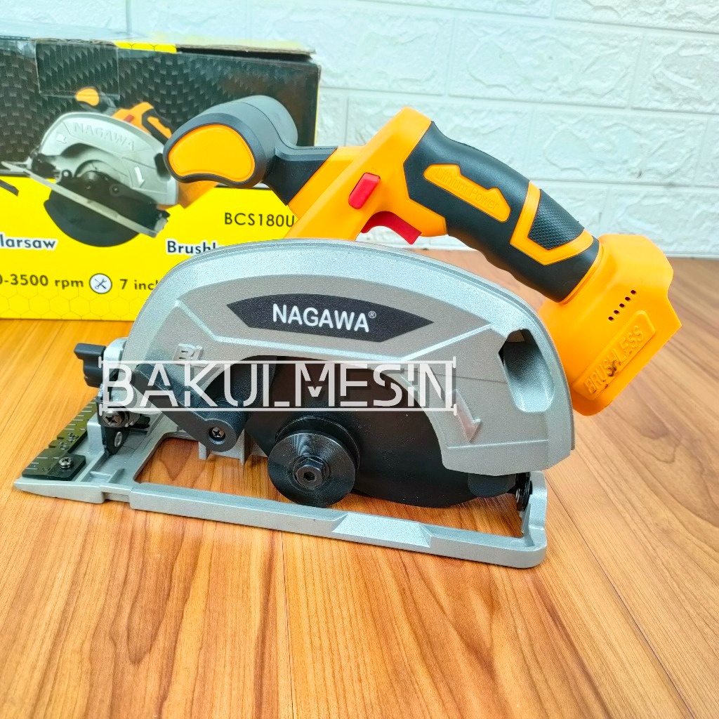 Jual NAGAWA BCS180U Mesin gergaji baterai cordless circular saw 7 inch