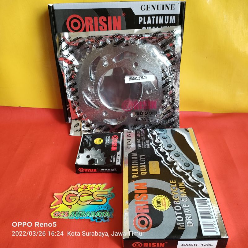 Jual gear set,gearset,gir paket full set Yamaha Bison,Byson lama,Byson fi baja platinum Quality