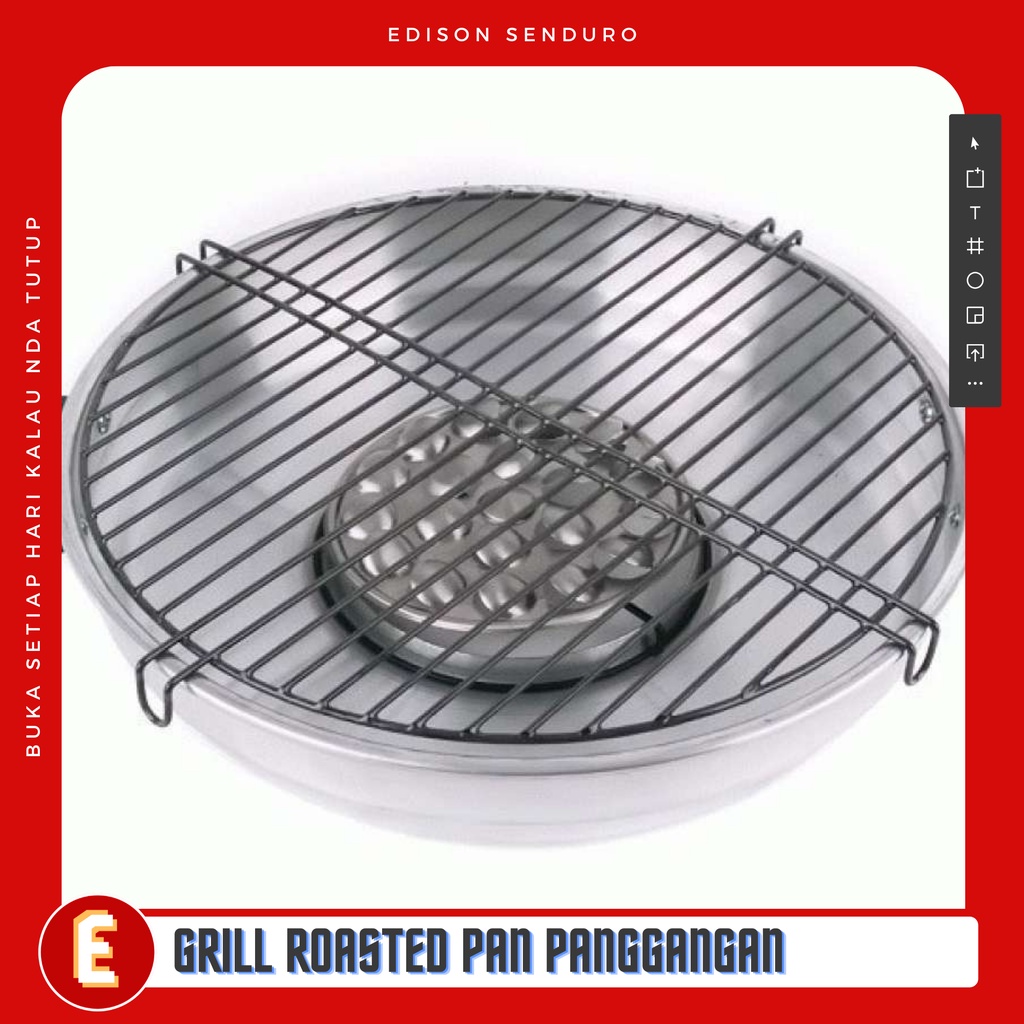 Jual Happy Call Grill Roasted Pan Alat Panggang Serbaguna Sate Sosis Shopee Indonesia