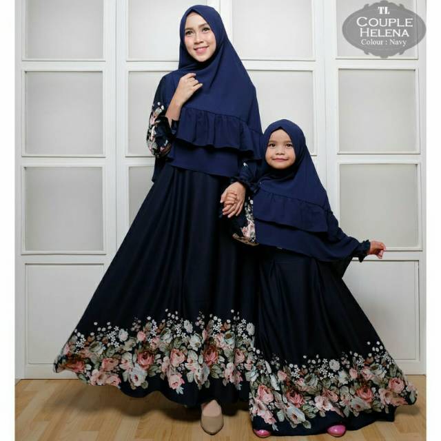 Jual Baju couple ibu dan anak/Baju muslim couple/Cp Mom Kids Helena