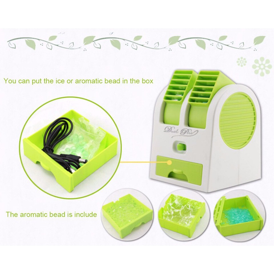 Jual Double fan fragrance ac duduk gen2 new handheld air conditioner