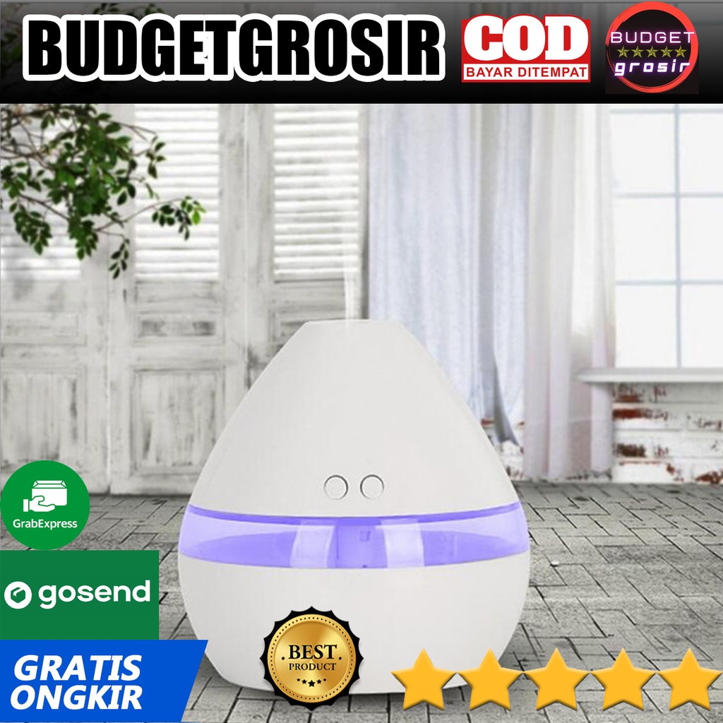 Jual Air Humidifier Aromatherapy Oil Diffuser Night Light 300ml HUMI