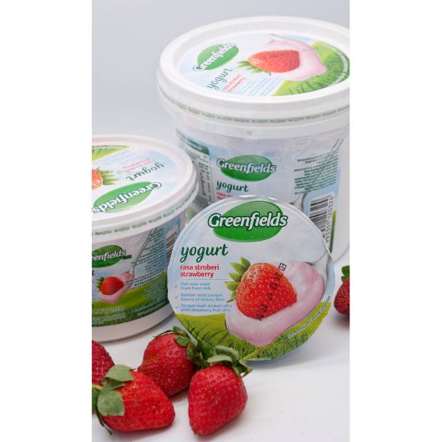 Jual Greenfields Yogurt 500ml Plain Original / Strawberry / Blueberry