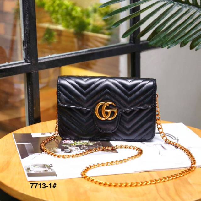 Jual Tas Gucci Marmont Matelasse/ Sling bag Gucci / Tas Batam Shopee