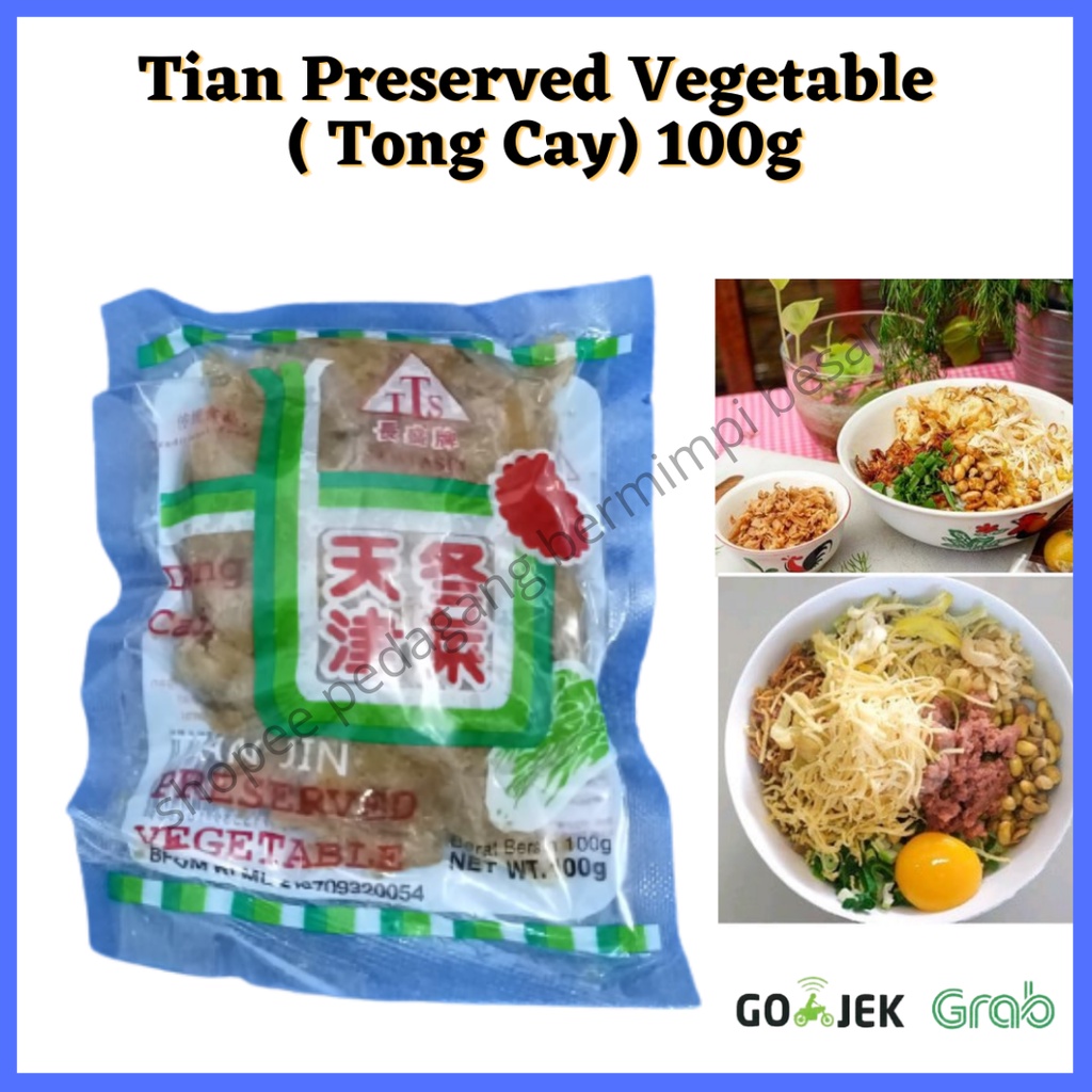 Jual Sawi Asin/ Tian Jin Preserved Vegetable / Tong Cay 100g/ Sayur