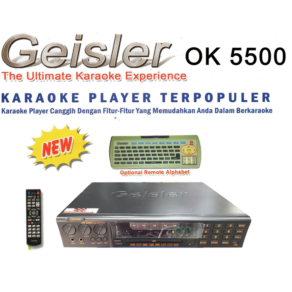 Jual DVD Karaoke GEISLER OK5500 HDD Karaoke (BONUS KEYBOARD QWERTY