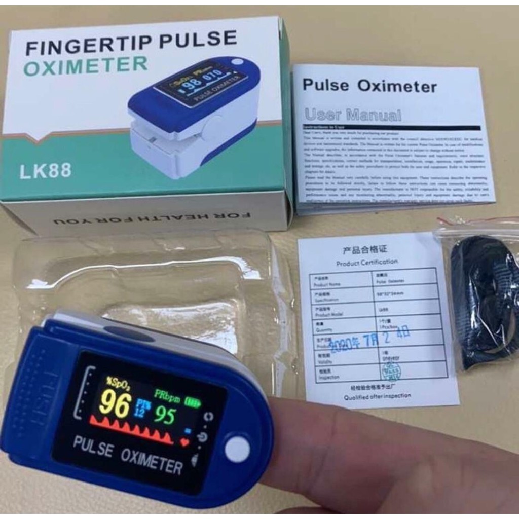 Jual FINGERTIP PULSE OXIMETER LK88 SPO2 OXYGEN OLED LCD FULL COLORS
