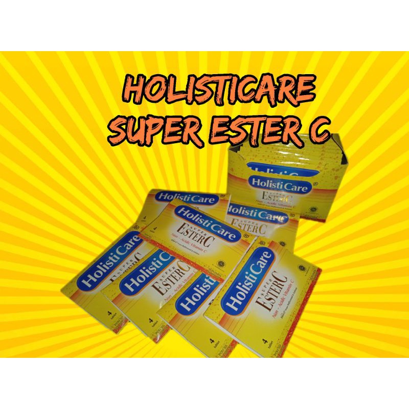 Jual Vitamin C HolistiCare Super Ester C (Sachet isi 4 tablet