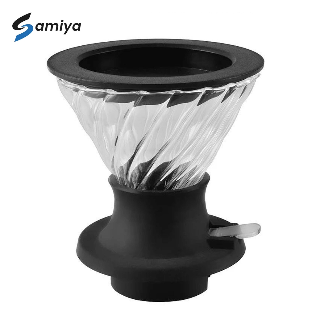 Jual immersion dripper switch glass v60 / saringan saklar coffee