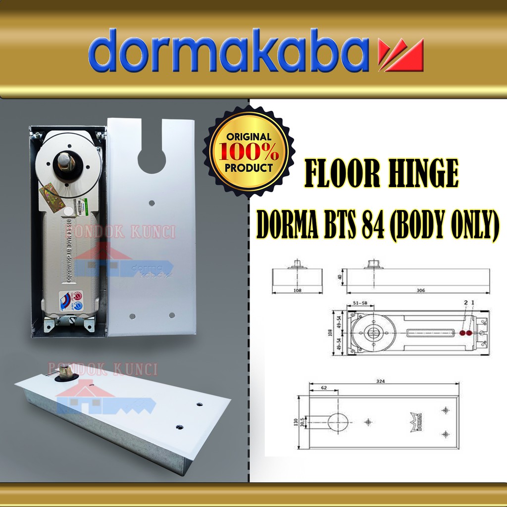 Jual Floor Hinge Dorma BTS 84 / Engsel Tanam Droma BTS 84 Floorhinge