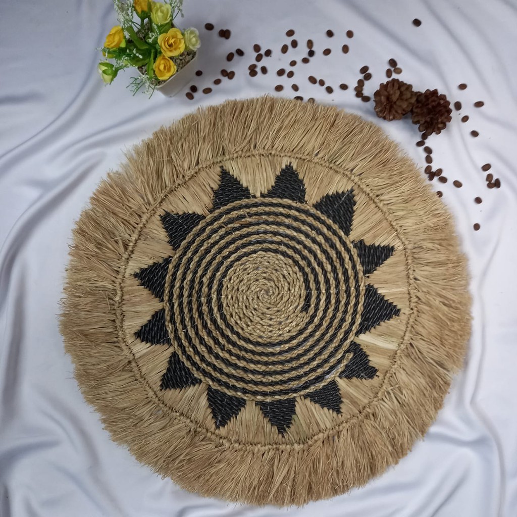 Jual Walldecor Placemat Hiasan Dinding Anyaman Etnik Wall Basket Decor Kerajinan Anyaman B Craft