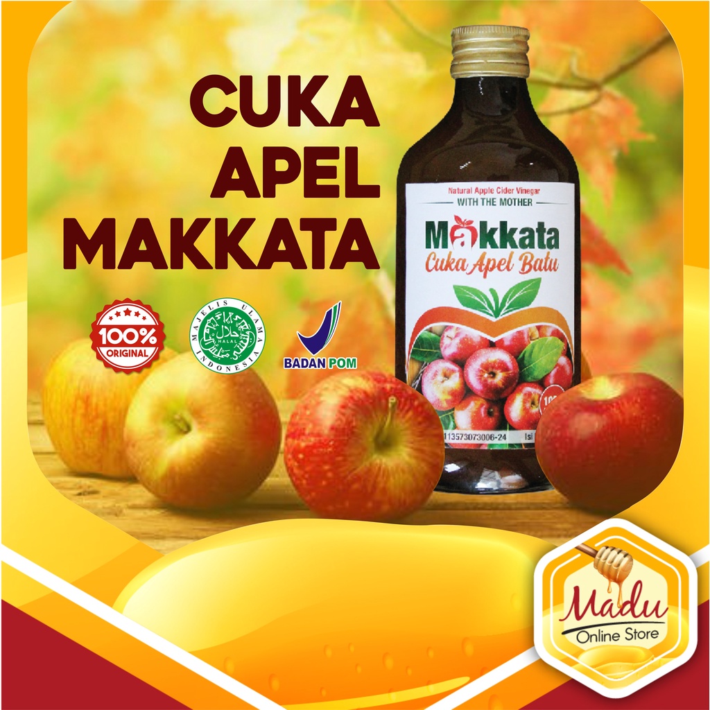 Jual CUKA APEL MURNI MAKKATA Cuka Apel Original With The Mother Obat