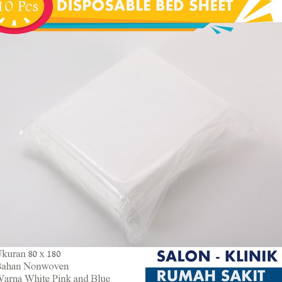 Jual [KODE BARANG 6] Disposable bed sheet white uk 80cm x 180cm 1 pack