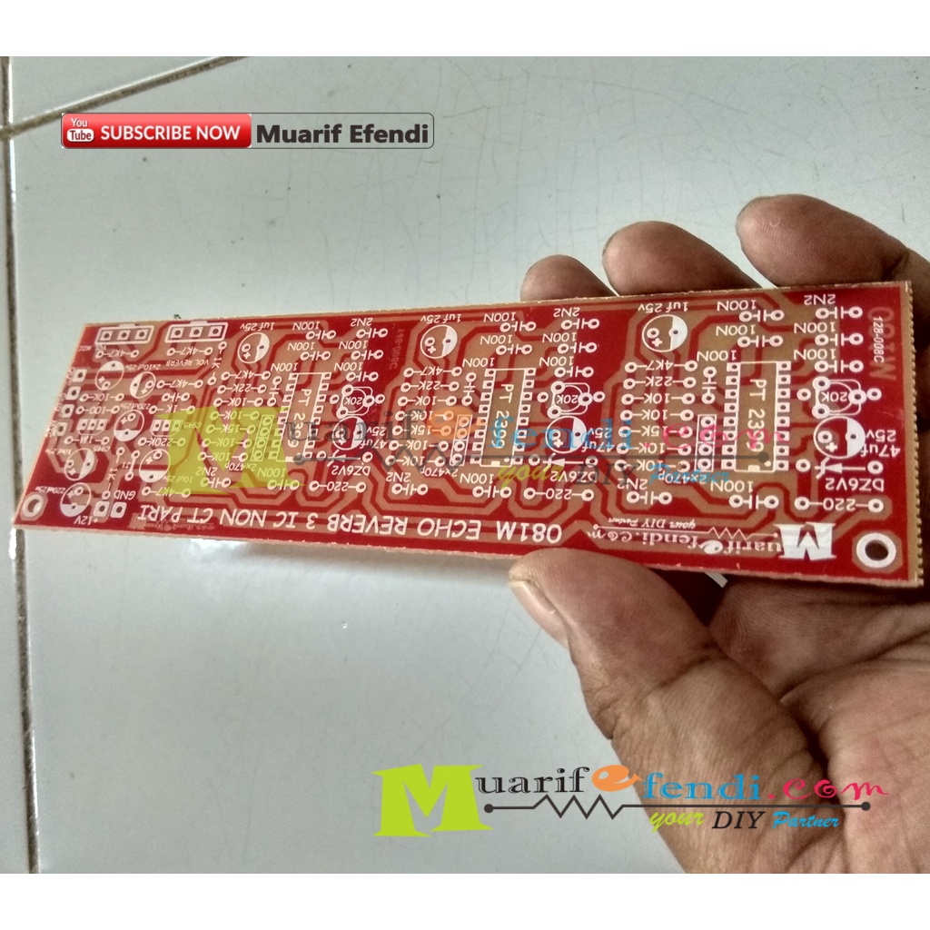 Jual PCB Echo Effect efek digital 3x2399 reverb mic mixer REGULATOR NON