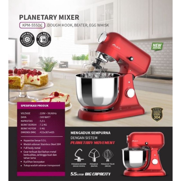 Jual Stand Mixer Kirin KPM555DC 5,5 Liter Mixer