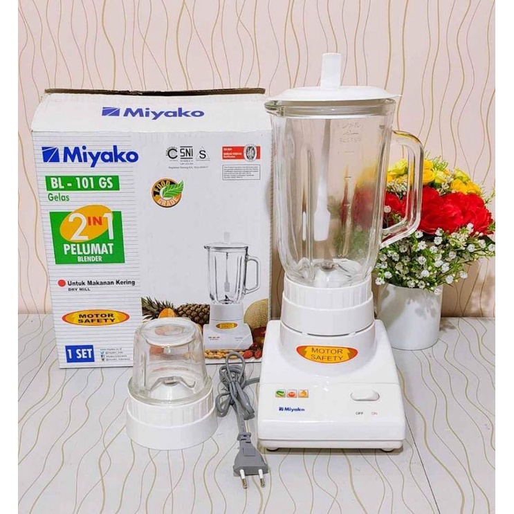 Jual Blender Miyako 2in1 Kaca BL 101 GS / Blender Kaca Miyako