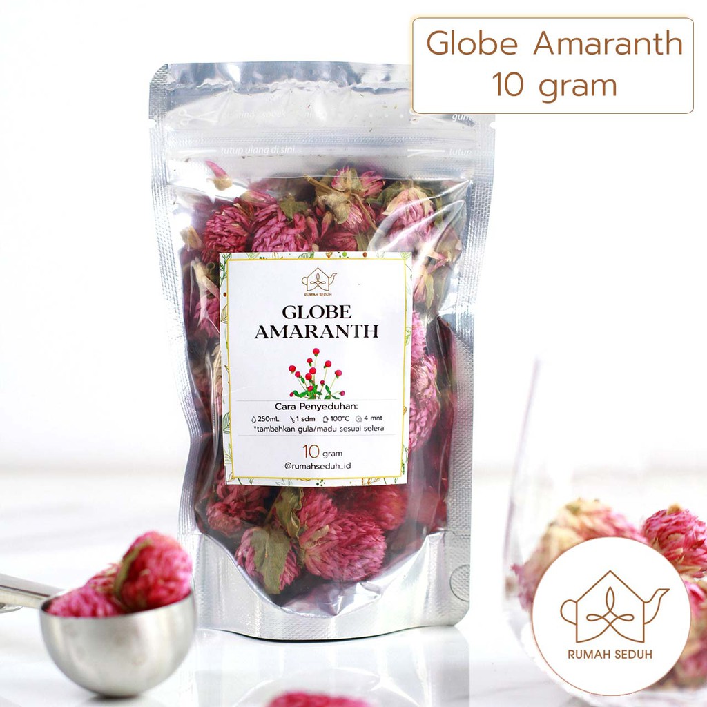 Jual 10gr Globe Amaranth Tea / Gomphrena Globosa Tea / Teh Bunga Ungu