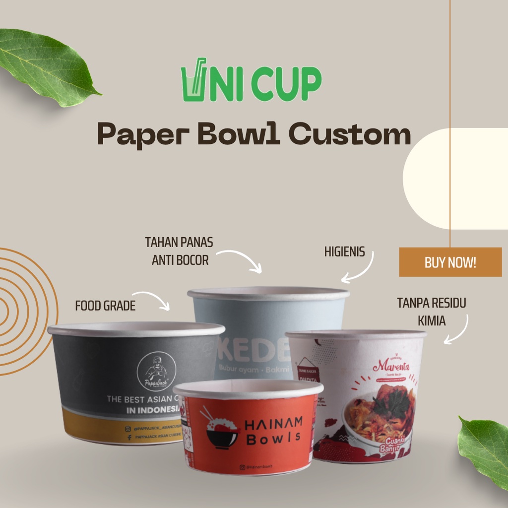 Jual PAPER RICE BOWL MANGKOK KERTAS DENGAN TUTUP 650ml 720ml 800ml