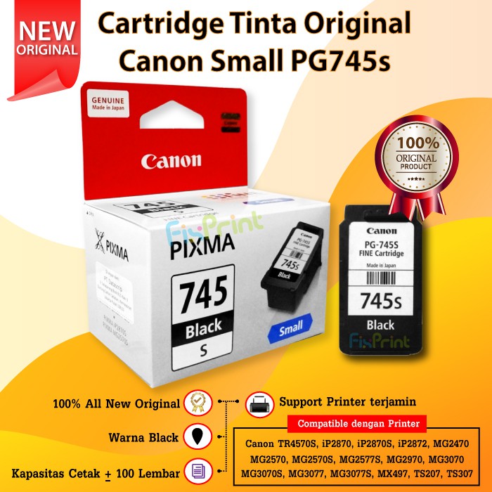 Jual Cartridge Tinta Canon PG745s PG745s PG745 Small Printer TS207