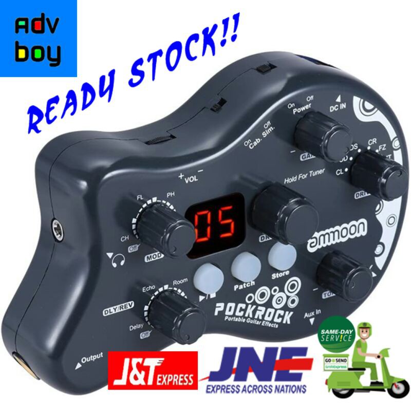 Jual AMMOON Pockrock Portable Guitar Multi Effects Processor Multi Efek