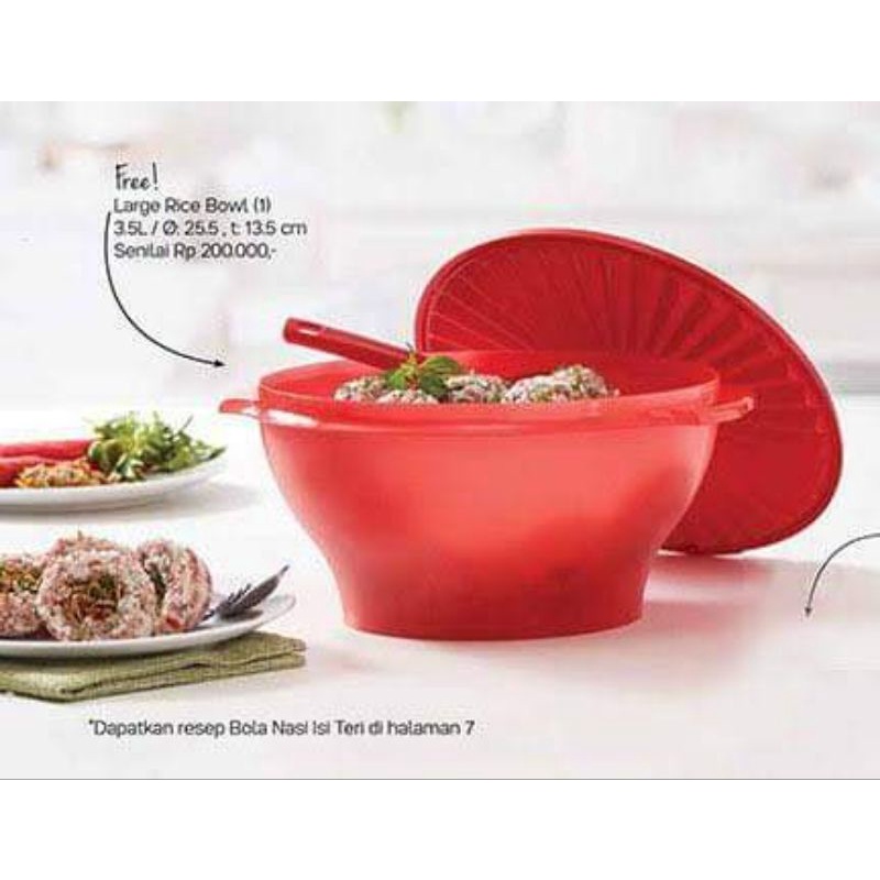 Jual rice bowl merah 3,5liter Shopee Indonesia