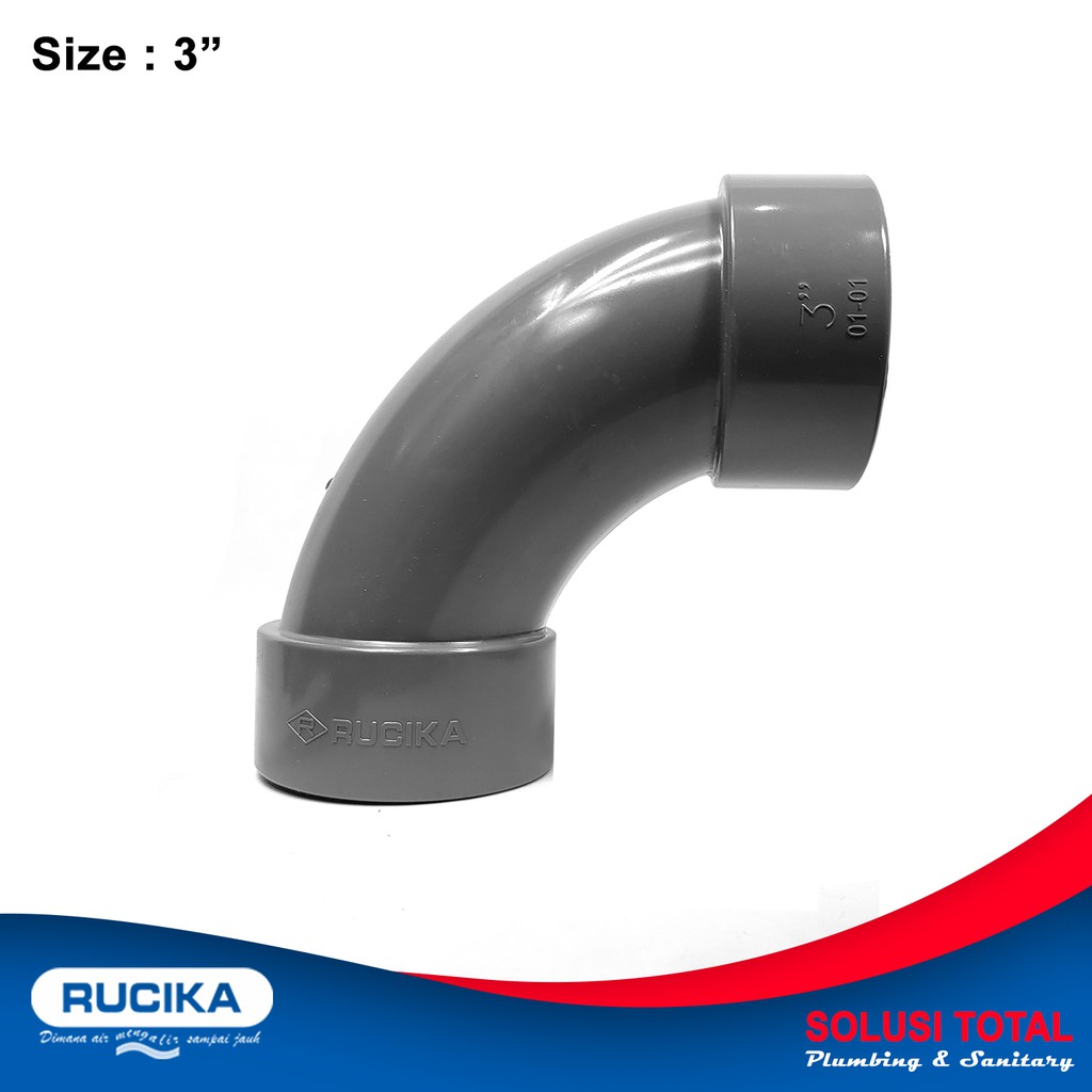 Jual Long Elbow D 3 Inch PVC Elbow D 3" PVC Rucika Shopee Indonesia
