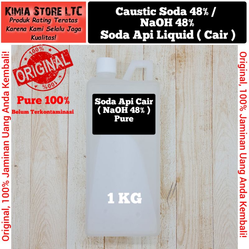 Jual Caustic Soda Liquid 1 KG / Soda Api Cair 1 KG / NaOH Liquid 48