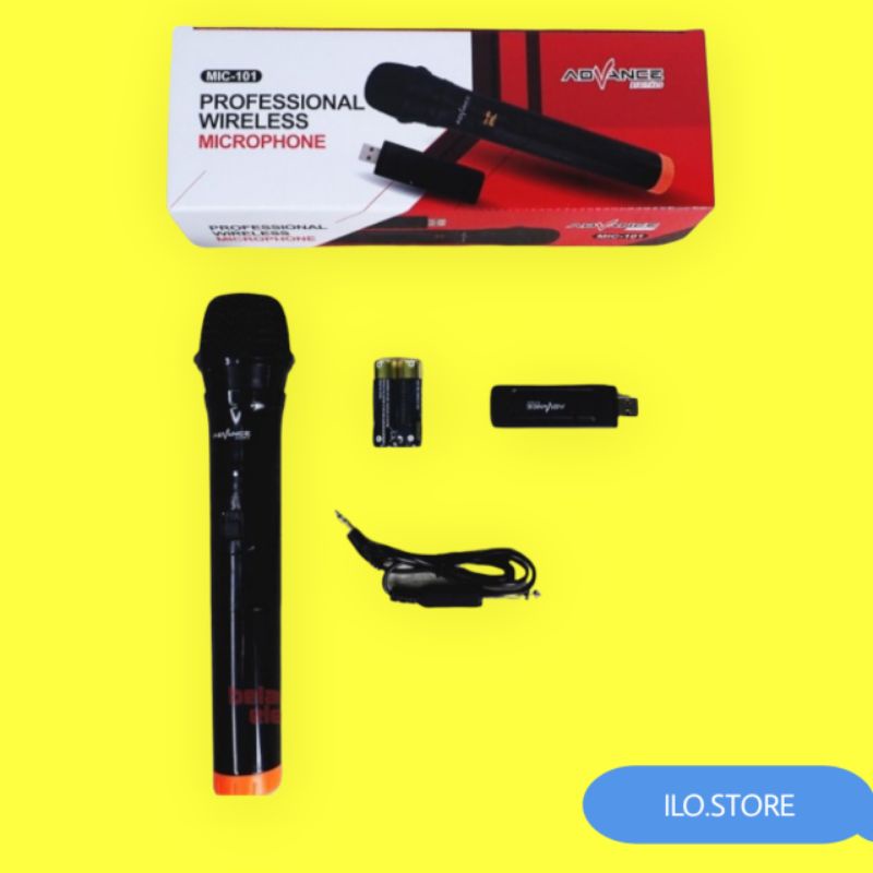 Jual MIC WIRELLES MIC TANPA KABEL MIC BLUETOOTH MIC ADVANCE 101 MIX