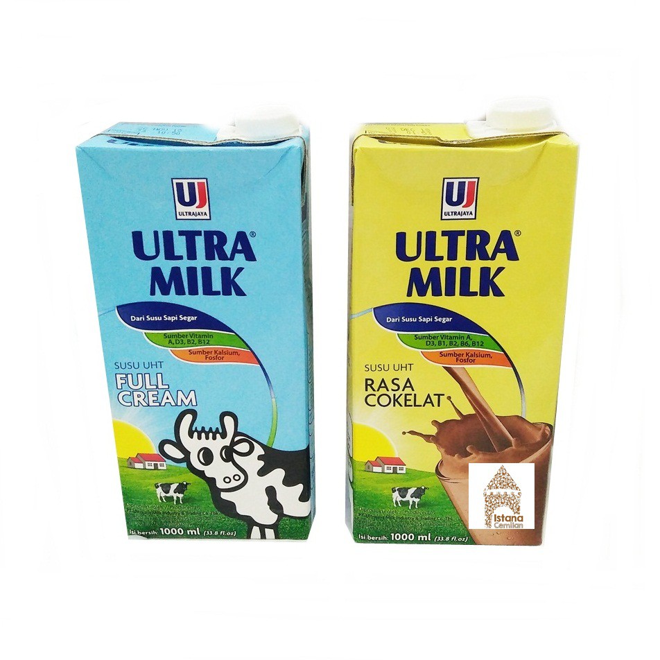 Jual Susu Ultra Milk UHT 1 Liter Full Cream / Cokelat Shopee Indonesia(03)