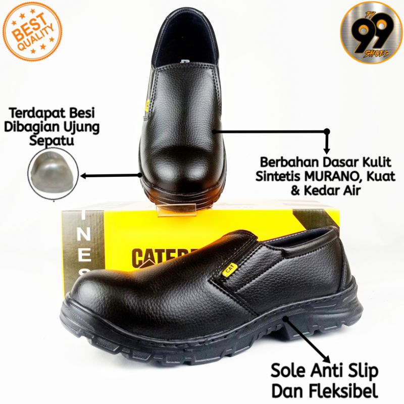 Jual Sepatu Safety Caterpillar Slipon Safety Shoes Slipon Sepatu Kerja Safety Slop Sepatu