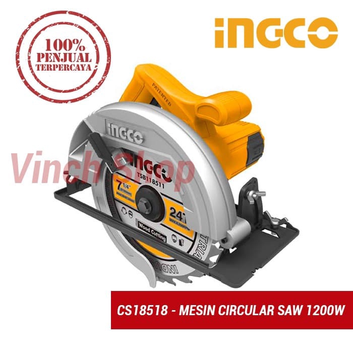 Jual MESIN BELAH POTONG KAYU CIRCULAR SAW TABLE SAW 7" 1200 W INGCO
