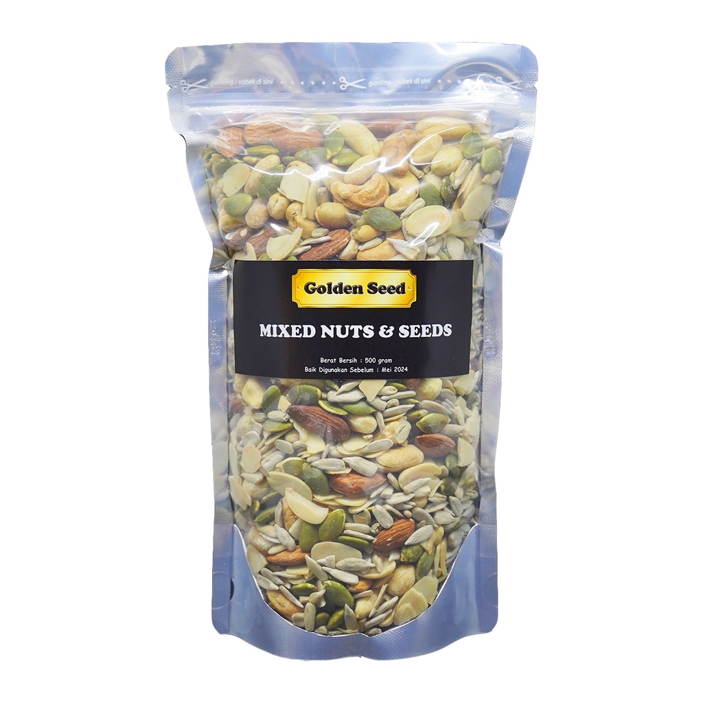 Jual MIXED NUTS & SEEDS 500 GRAM PREMIUM TRAIL MIX NUT & SEED