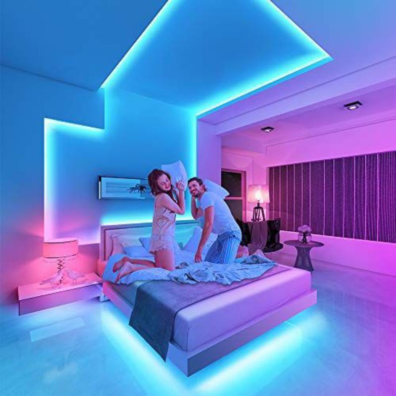 Jual [3528 10m] Lampu led strip rgb 16 warna remote tiktok warna warni