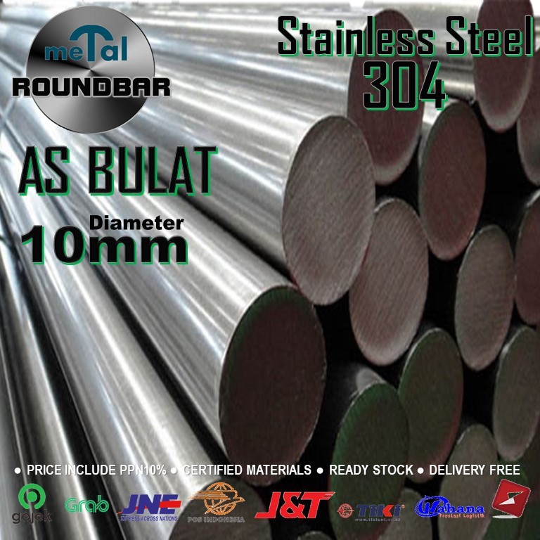 Jual AS BULAT SHAFT ROUND BAR STAINLESS SUS SS304 ASTM CF8 DIA