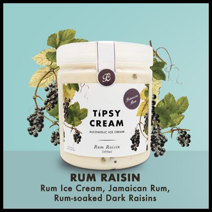 Jual Rum Raisin Alcoholic Ice Cream Tipsy Cream Jamaican Rum Shopee