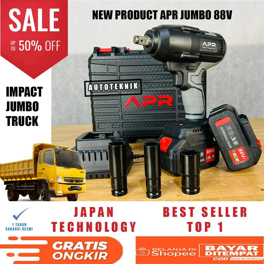 Jual APR JAPAN Impact Wrench JUMBO 88V 1500NM Mesin Pembuka Baut roda