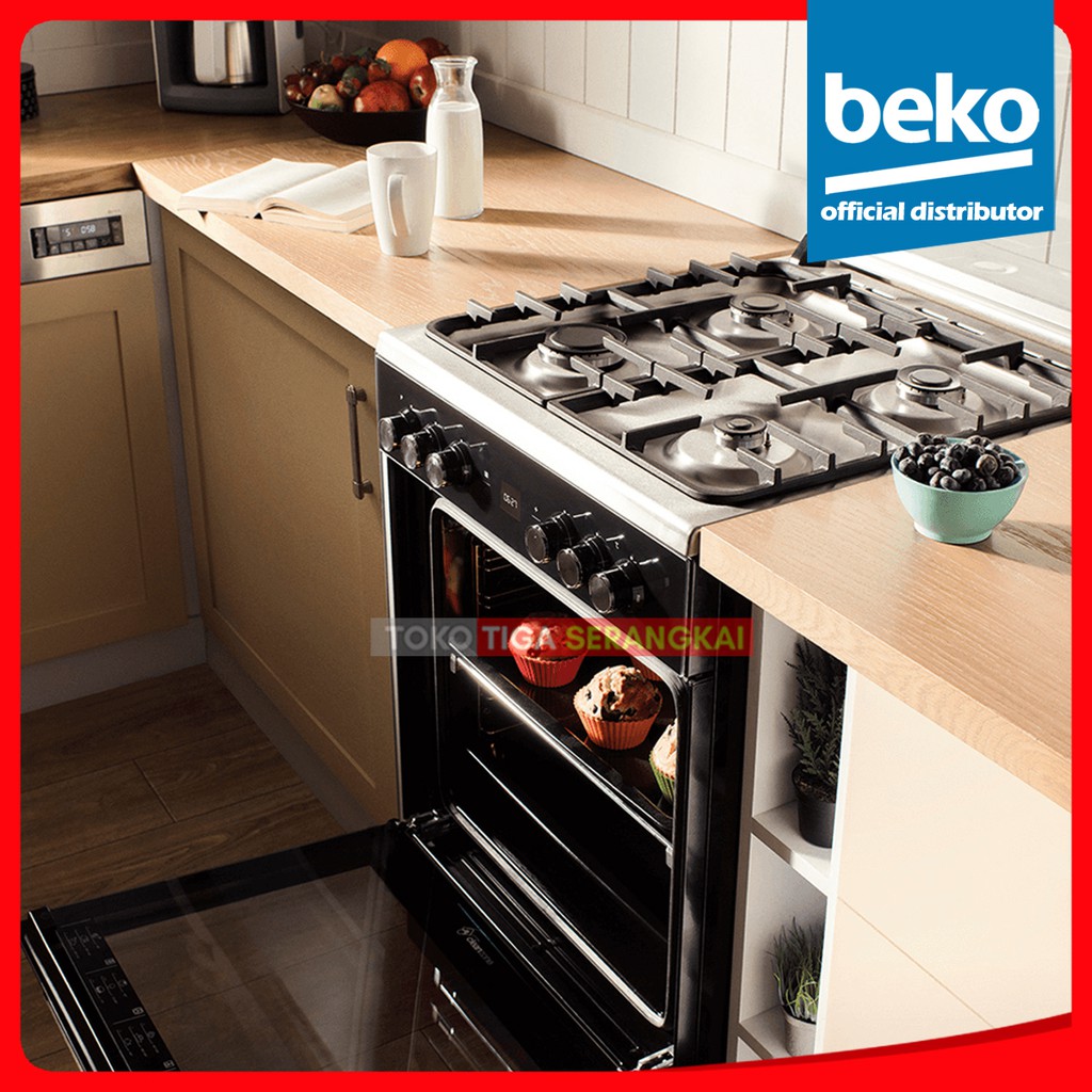 Jual Beko Freestanding Gas Cooker Kompor Oven FSGT52110GS (Free Ongkir