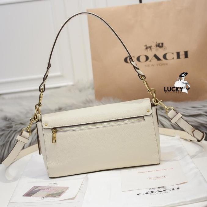 Jual Coach Jade Shoulder Bag With Signature Canvas Detail in ChalkORI