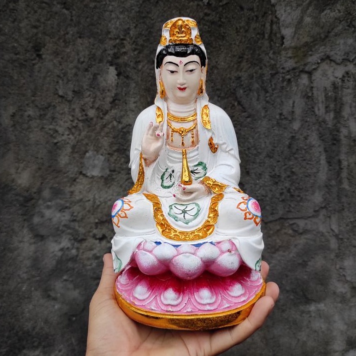 Jual PATUNG DEWI KWAN IM BERWARNA/FULL COLOR/DEWI GUAN YIN/PATUNG DEWI