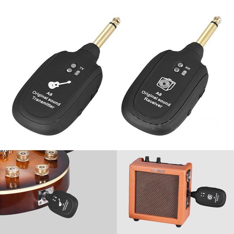 Jual UHF Gitar Guitar Bass Wireless Transmitter Receiver Builtin