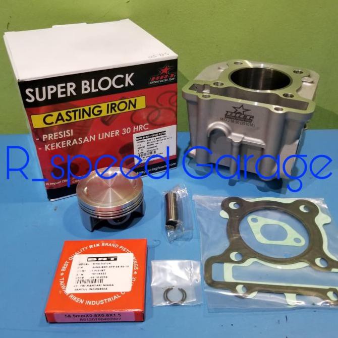Jual BLOK CAST IRON & PISTON BRT MIO J, XRIDE, JUPITER Z1 115