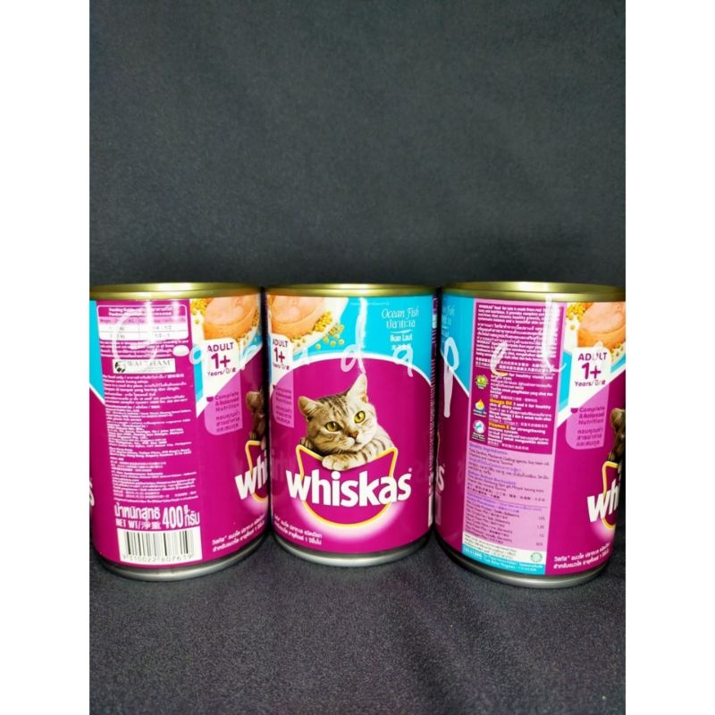 Jual whiskas wet food kaleng 400 Gr Adult Ocean Fish Flavour / Tuna