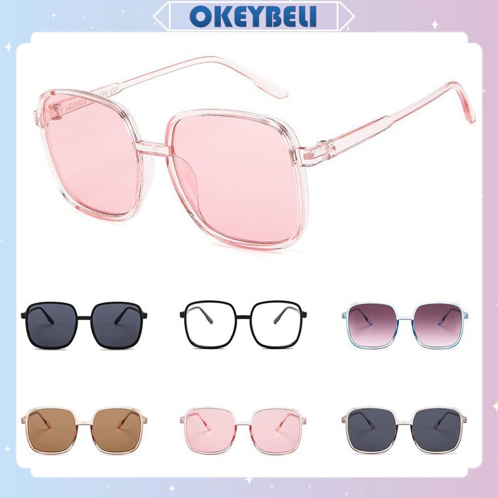 Jual •OKEY BELI•KC111 Kacamata Wanita Hitam Kotak Gaya Style Sunglasses
