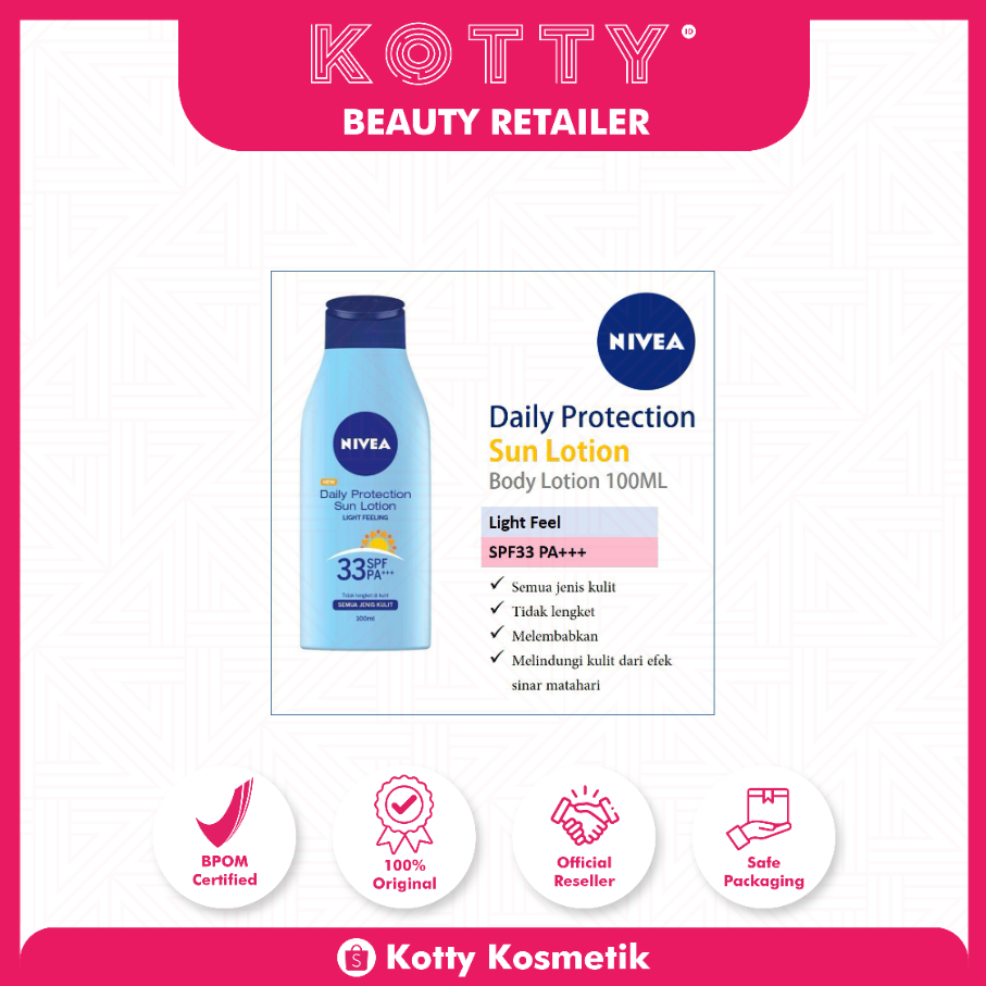 Jual Nivea Body Lotion Daily Protection Sun Spf 33 100 ml Shopee