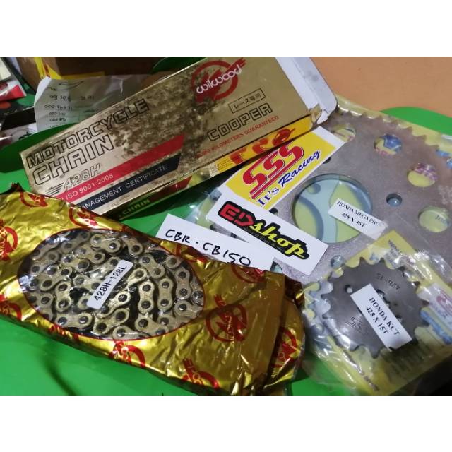 Jual Gear SET CBR 428 SSS Rantai WILWOOD CB150 SONIC 150 VERZA FACELIFT