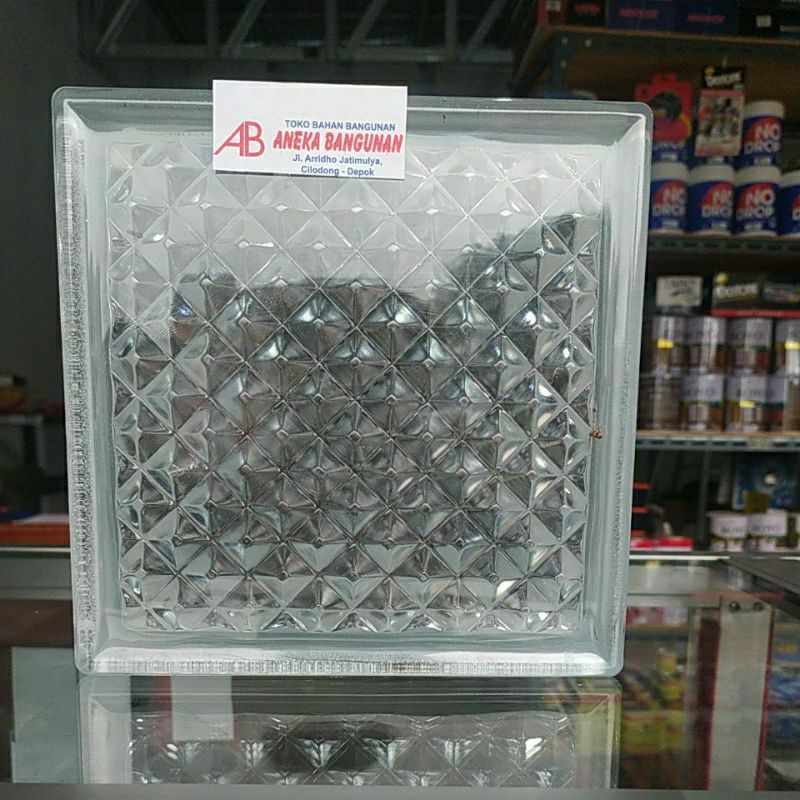 Jual Glass Block Dinding Merk MULIA 1 Dus ( isi 6 pcs) Blok Kaca