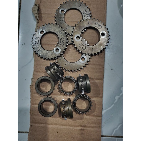 Jual gigi sentrik gear timing sentrik atas bawah set original copotan
